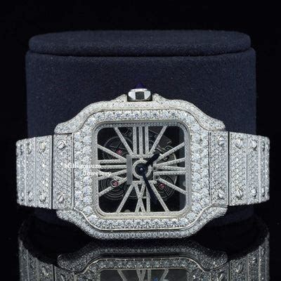 Moissanite Diamond Watch in Unique Style Fully Iced Out Watch For Men ...