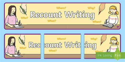 Recount Writing Banner
