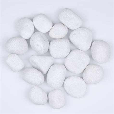 ORILEY Beach Pebbles Polished (3-6cm, White, 5 KG) Smooth & Round ...