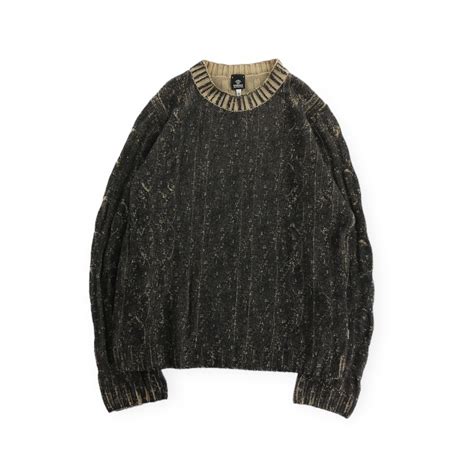 【COU】VERSACE wool cable design knit sweater made in ITALY -4091- | cv