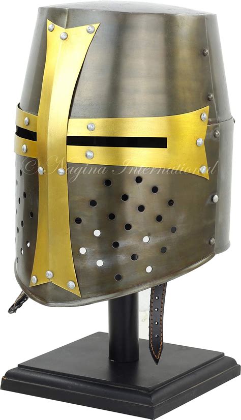 Nagina International Medieval Era Warrior Helmet Barbuta Crusader ...