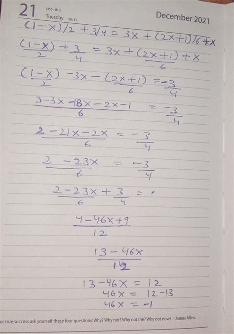 solve the following equation for the unknown variable (1 - x)/2 + 3/4 ...