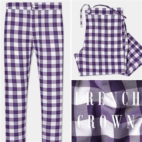 Meteorite Purple Checks-Plaid Premium Cotton Lounge Pants For Men
