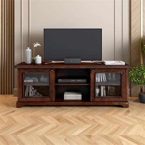 Buy Lewis Dark Oak Veneer Solid Wood TV & Media Unit Online at Durian