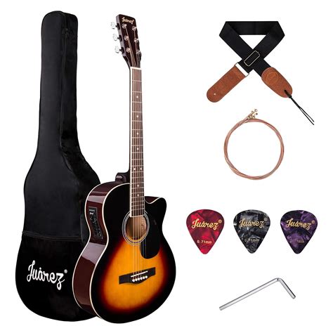 JUAREZ Arpeggio 99.06 cm (39 Inch) Semi-Acoustic Guitar Kit, JRA39SP-Q ...