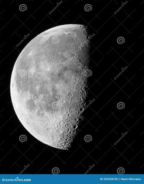 Lunar Moon Waning Gibbous Phase in Greyscale Tone Stock Photo - Image ...