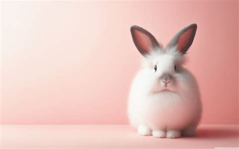 Aesthetic Cute Bunny 4K UHD Wallpaper for UltraHD Desktop and TV ...