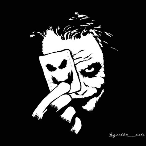 Joker Black And White Vector at Connor Lois blog