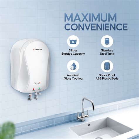 Buy Online Automatic Instant Water Heater 3LTR – Longway India