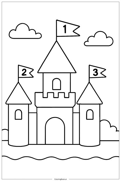 Math Shape Castle Coloring Page (Free PDF&PNG Printable)