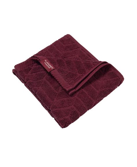 Buy Cotton Terry Ultrasoft and Durable Patterned Hand Towel - Burgundy ...