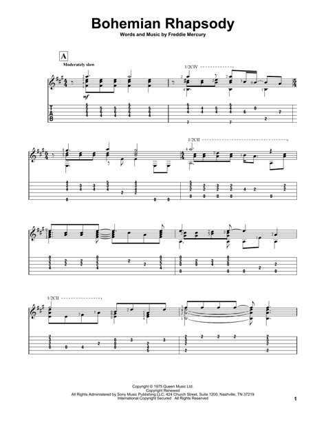 Guitar Chords Bohemian Rhapsody