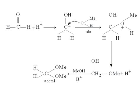 In the following reaction Aldehyde + Alcohol oversetH C l arrow Acetal ...