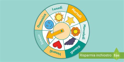 Ruota della settimana da stampare (teacher made) - Twinkl