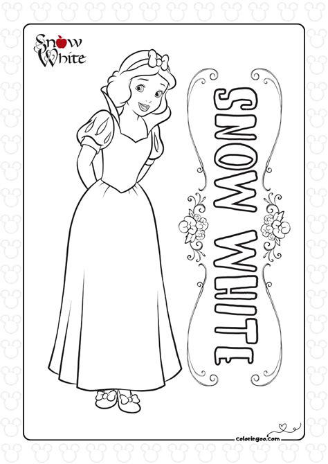 Snow White Images For Coloring