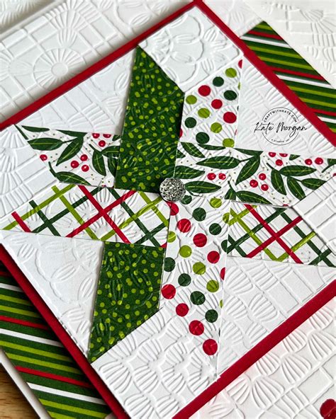 Heart of Christmas Week 11: Quilted Woven Star card in 2024 | Christmas ...