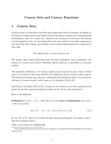Convex - Course material for Economics - Convex Sets and Convex ...
