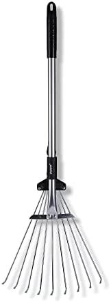 Sharpex Silver Telescopic Metal Small Rake, 1.8 to 2.4 feet Adjustable ...