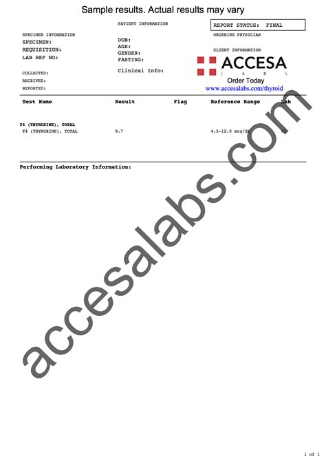 Total T4 Test - Total T4 Blood Test | Accesa Labs