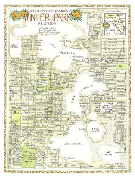 Map Of Downtown Winter Park Florida