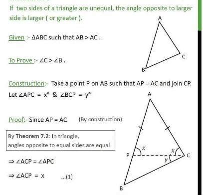 verify experimentally that in any triangle the angle opposite to the ...