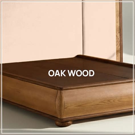 Elowen Softline Queen Size Bed in Off White Velvet with Oak wood Frame ...