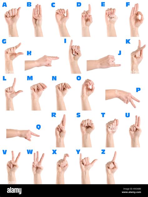 Hand sign language alphabet hi-res stock photography and images - Alamy