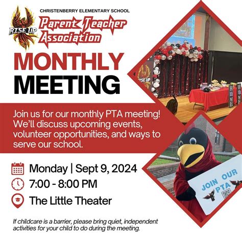 Monthly PTA Meeting - Christenberry, Christenberry Elementary ...