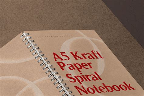 Dual A5 Kraft Spiral Notebook Mockup High-Quality PSD | ZippyPixels