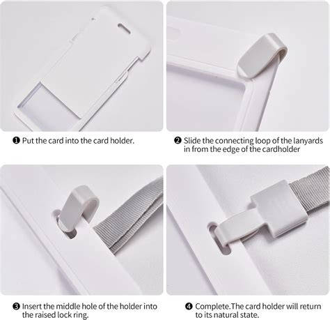 Buy Veritcal Id Badge Card Holder with Detachable Neck Lanyard Strap ...