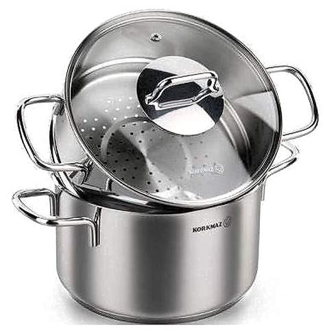 Buy Korkmaz Perla Stainless Steel Steamer Cooking Pot Cooker Double ...