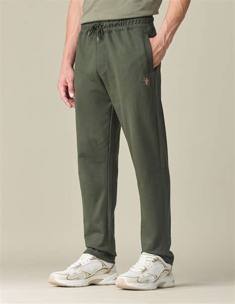 Buy Solid Regular Fit Track Pants Green|U.S. Polo Assn. India