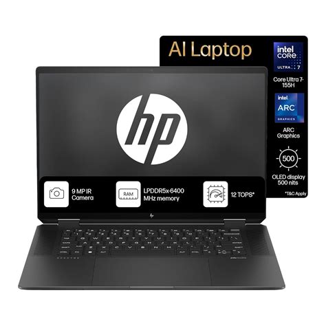 HP Spectre x360, Enhanced by AI, Intel Core Ultra 7 155H, 16-inch (40.6 ...