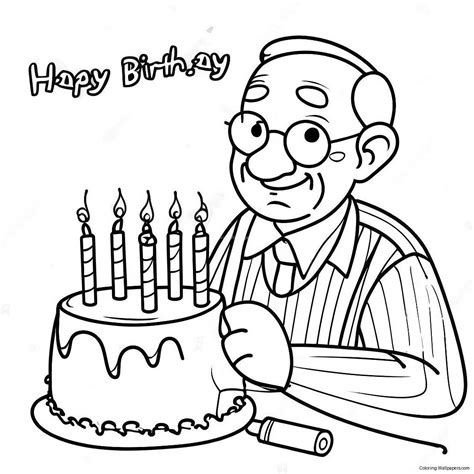 Happy Birthday Grandpa Coloring Page (27424-21669)