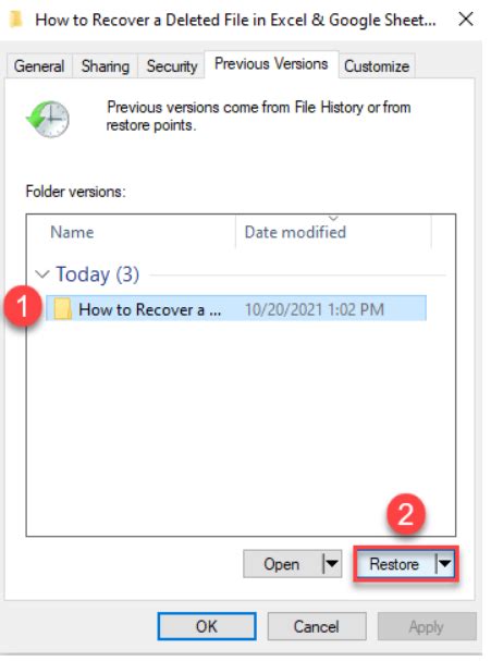 How to Restore a Deleted Excel File 的图像结果