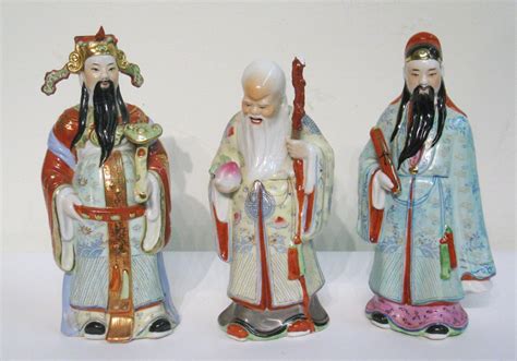 Three wise men, very old Chinese figures - Catawiki