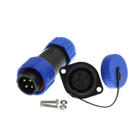 Buy DRRI SP21 IP68 Soldering Aviation Connector 4Pin Male Plug Female ...