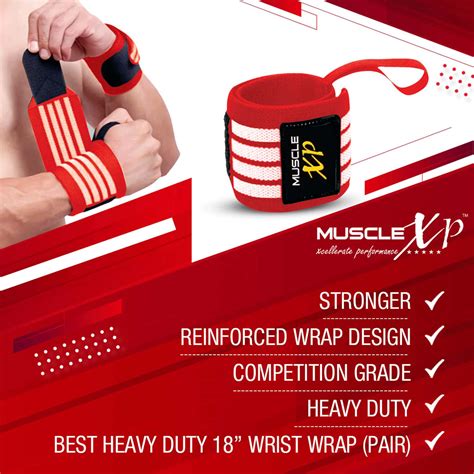 Buy MUSCLEXP DRFITNESS+ WRIST BAND 18" WITH THUMB LOOP SUPPORT STRENGTH ...