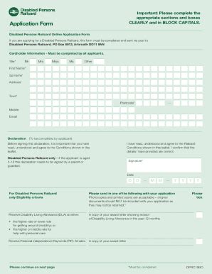 UK Disabled Persons Railcard Application Form 2019-2026 - Fill and Sign ...