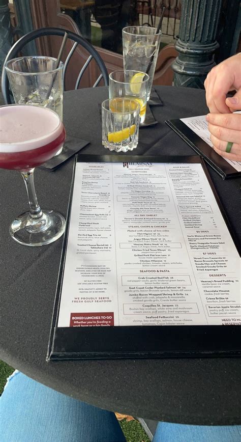 Menu at Hearsay Market Square pub & bar, Houston