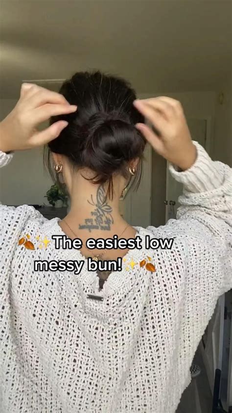 Easy messy low bun – Artofit