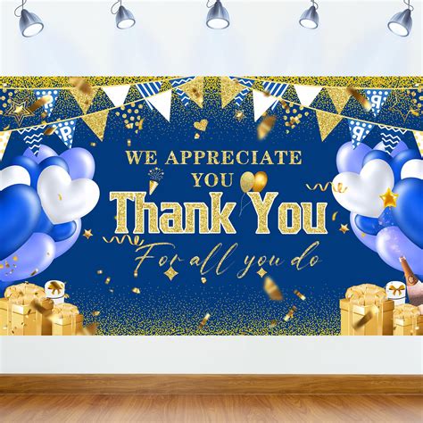 Thank You Banner, Teacher Appreciation Decorations Thank You Party ...