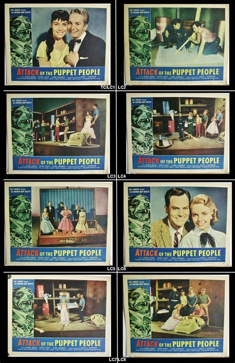 ATTACK OF THE PUPPET PEOPLE, Complete set of 8 Lobby Cards - Original Vintage Movie Posters