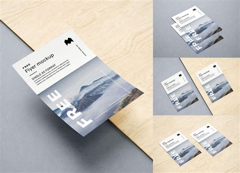 Free A5 Flyer Mockup PSD Set (4 Renders) - Good Mockups