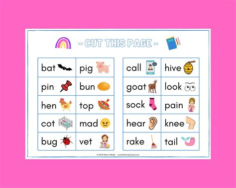 Preschool Rhyming Words Matching Activity - Our Kiwi Homeschool