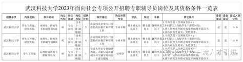 【湖北|武汉】2023年武汉科技大学面向社会专项公开招聘10名专职辅导员公告 - 知乎