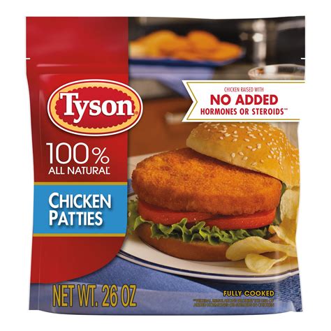 Tyson Fully Cooked and Breaded Chicken Patties, 1.62 lb Bag (Frozen ...