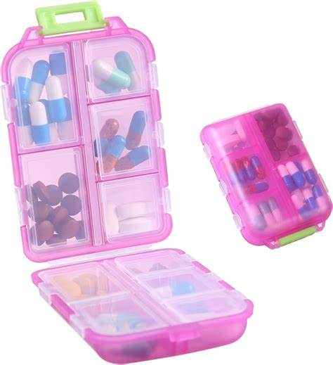 Amazon.com: Zuihug 1Pack Travel Pill Organizer - 10 Compartments Pill ...