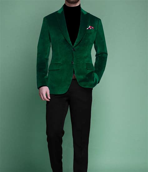 Forest Green Velvet Blazer - A.i. Perfect Fits