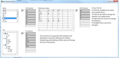 ListBox Example 的图像结果